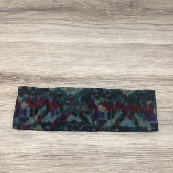 Columbia Headband Fleece Ear Warmer Vintage Head Wrap Winter 90s Aztec - Picture 2 of 7